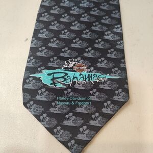 Silk Harley Davidson TIE Ralph Marlin Bahamas‎ Nassau Freeport Necktie Holiday